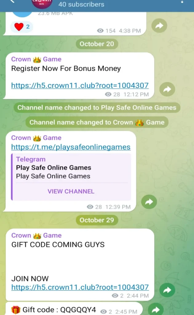 Crown 11 Gift Code